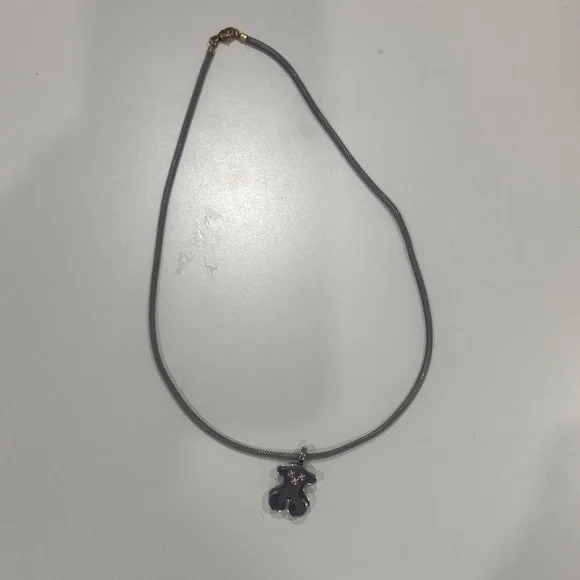 Tous Silver Necklace with Gold Accents